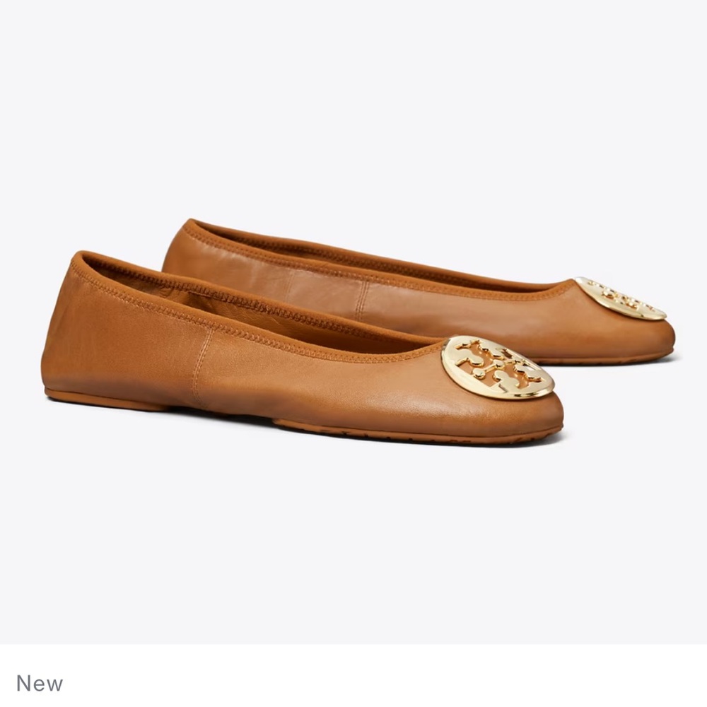 Tory Burch Brown Reva Ballet Flats